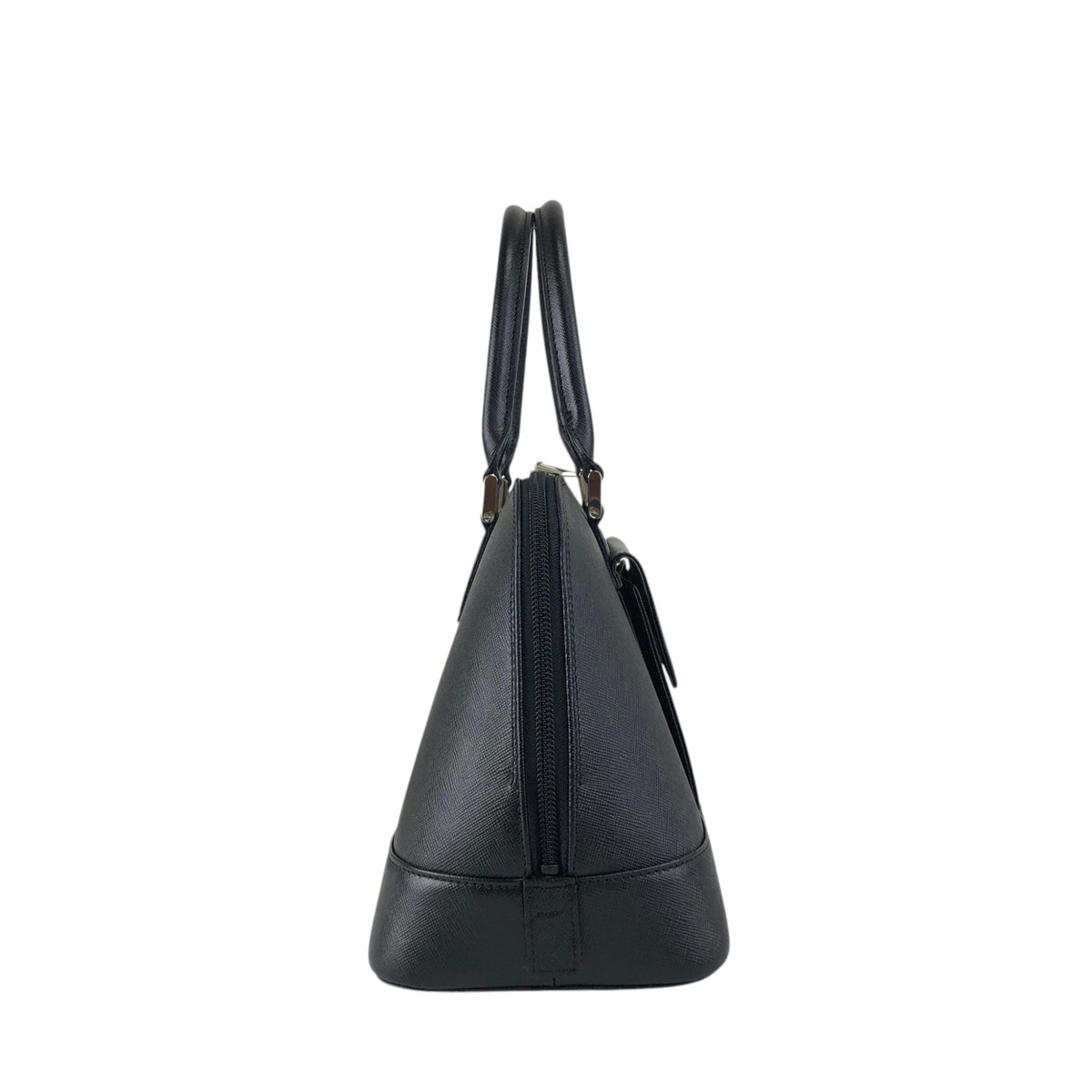 BURBERRY Logo Front Pocket Handbag Black Vintage rvwki4