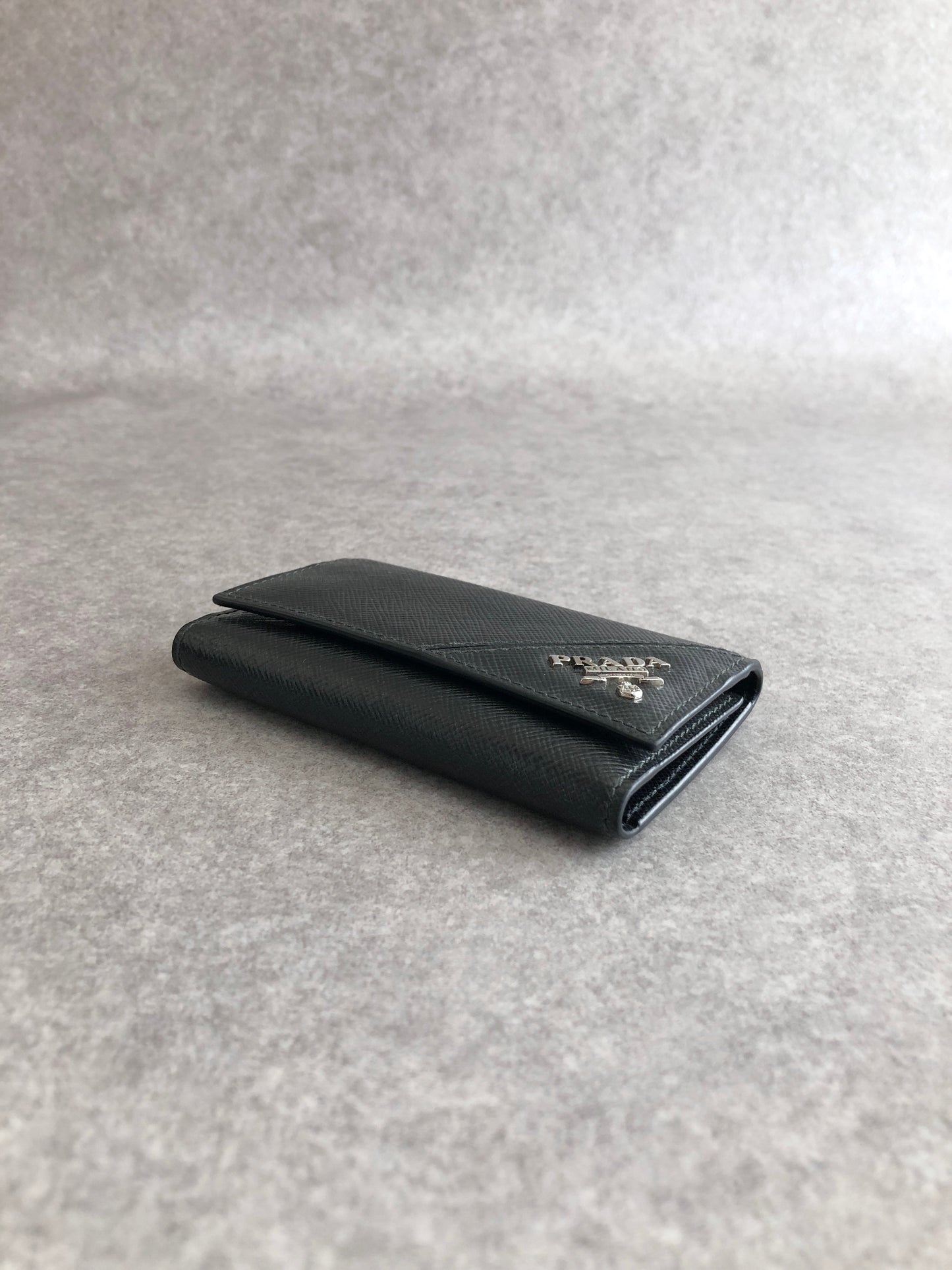 PRADA Logo Key Case Black Vintage rrb4c7