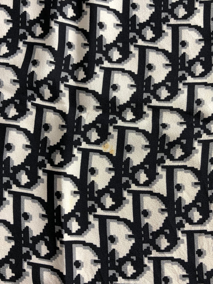 Christian Dior Trotter Silk Scarf Black Vintage xagbg3