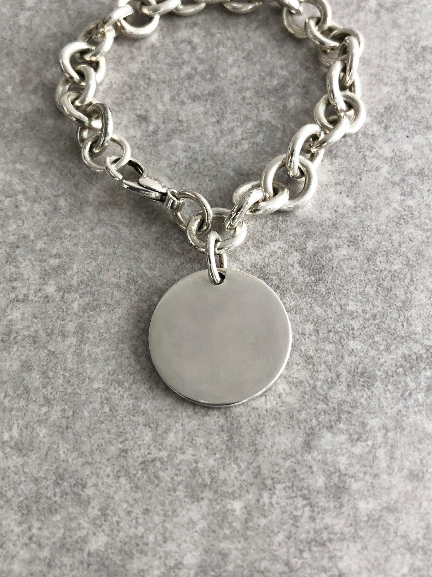 Tiffany & Co. SILVER925 Logo Bracelet Silver Vintage vg7kh2