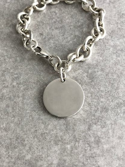 Tiffany & Co. SILVER925 Logo Bracelet Silver Vintage vg7kh2