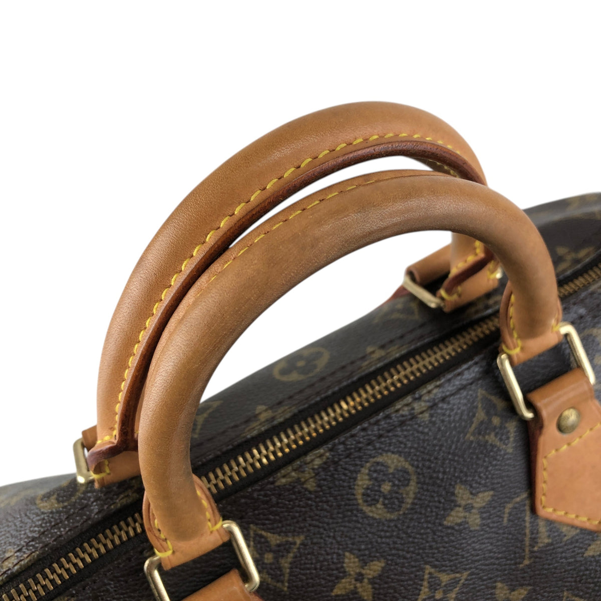 LOUIS VUITTON Monogram Handbag Boston bag Brown M41108 Vintage 5ah28h