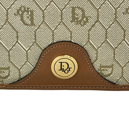 Christian Dior Honeycomb Pattern Chain Shoulder bag Beige Vintage gfhe2x