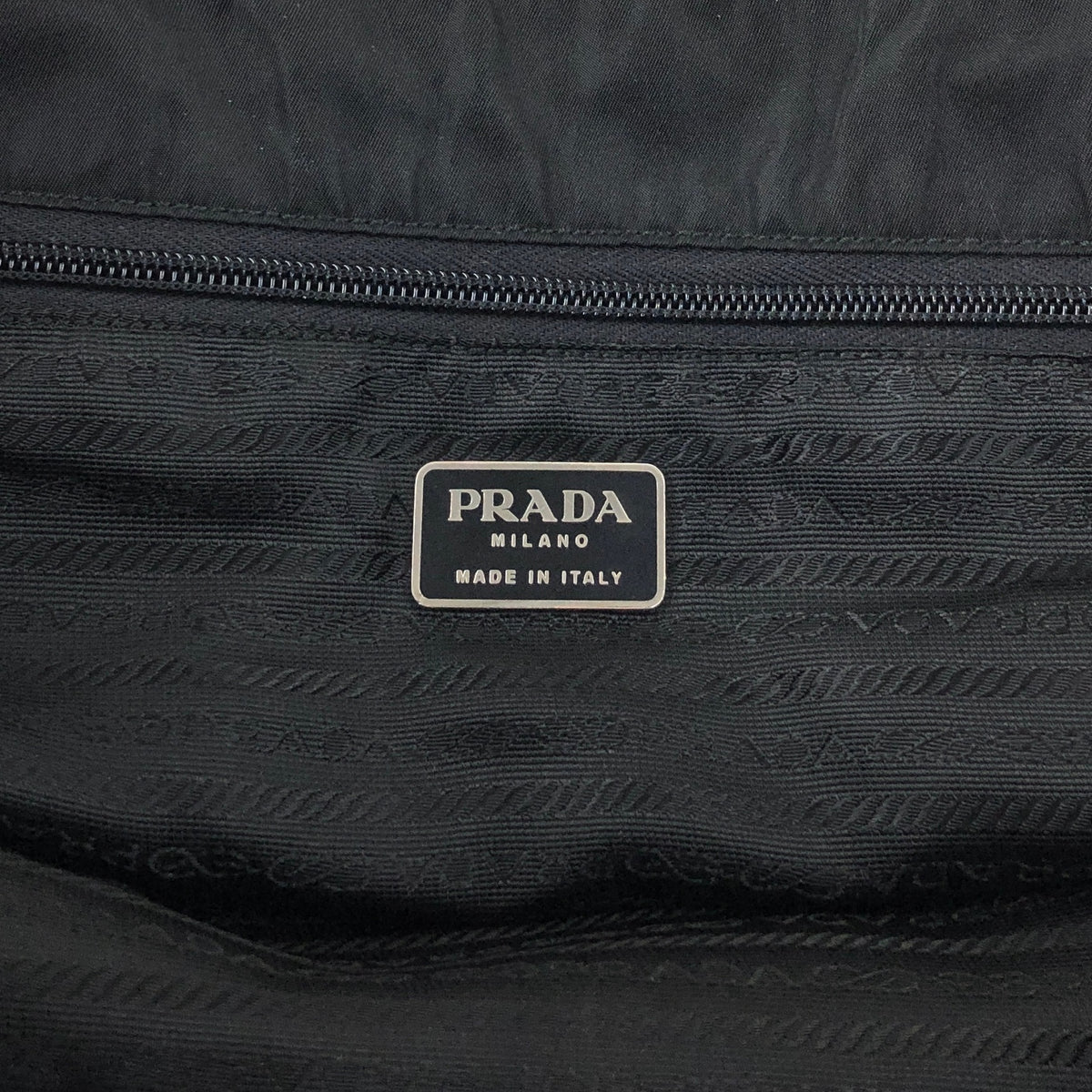 PRADA Tessuto Triangle Logo Totebag Black Vintage fdttdc