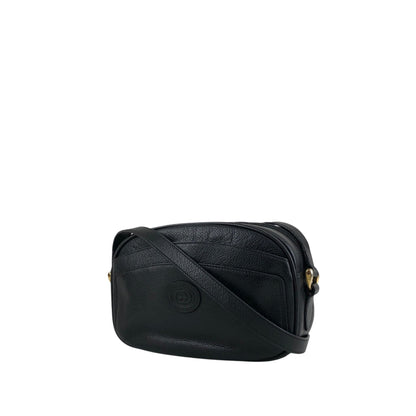 GUCCI GG Logo Motif Shoulder bag Black Vintage batagd