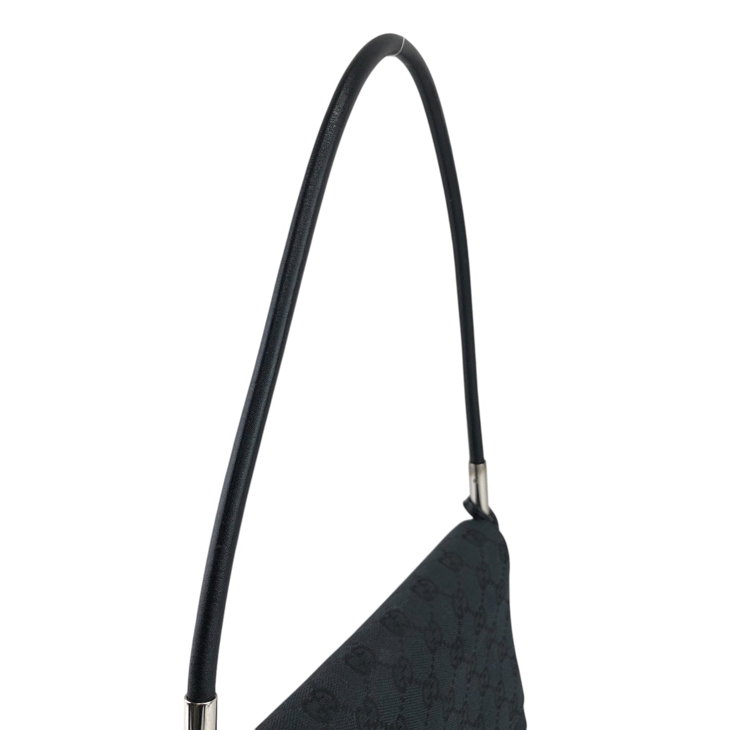 GUCCI Interlocking GG Canvas Shoulder bag Black Vintage 2tc23f