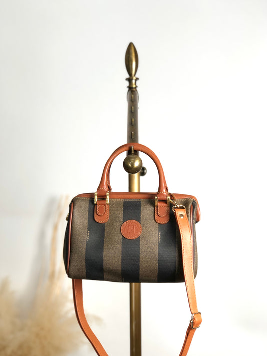 FENDI Pecan Two-way Small Boston bag Shoulder bag Brown Vintage sd4x4i