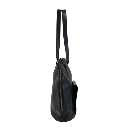 Christian Dior CD Logo Turn Lock Shoulder bag Black Vintage 7ng3ku