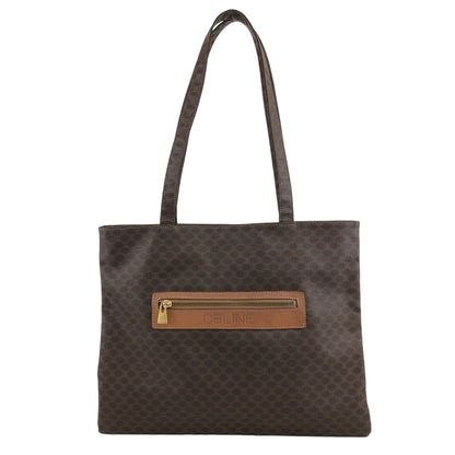 CELINE Macadam Logo Handbag Totebag Brown Vintage idxpny