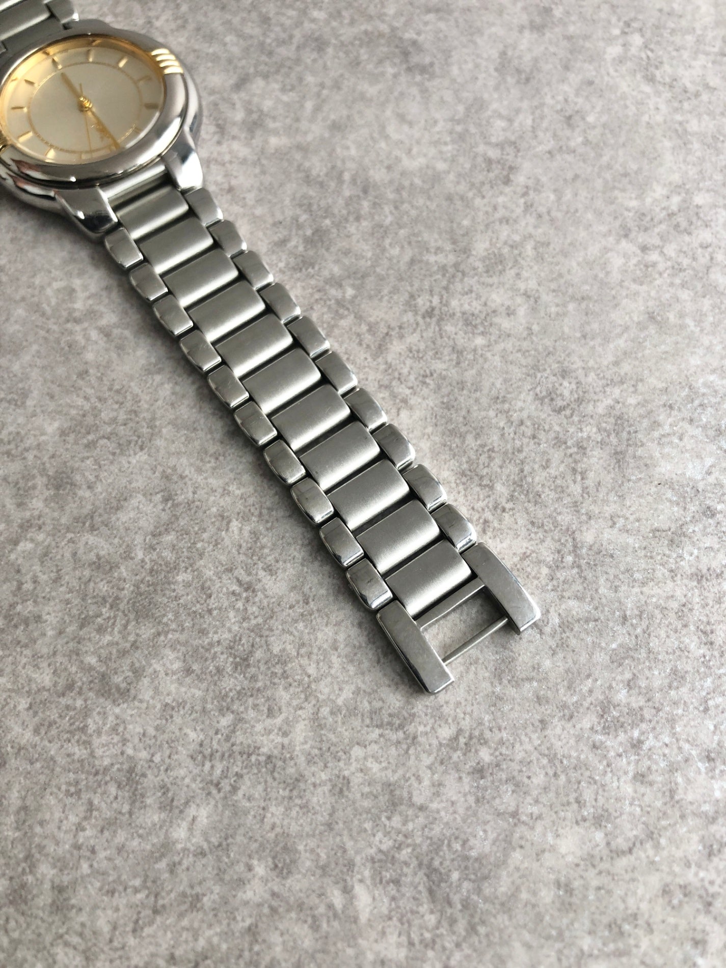 Yves Saint Laurent YSL Logo Watch Silver Vintage c6vtx8