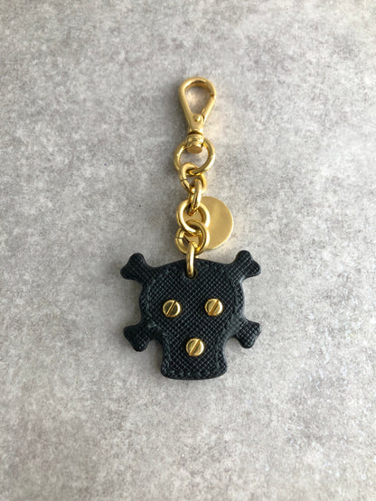 PRADA Skull Motif Key holder Black Vintage 7rrgsw