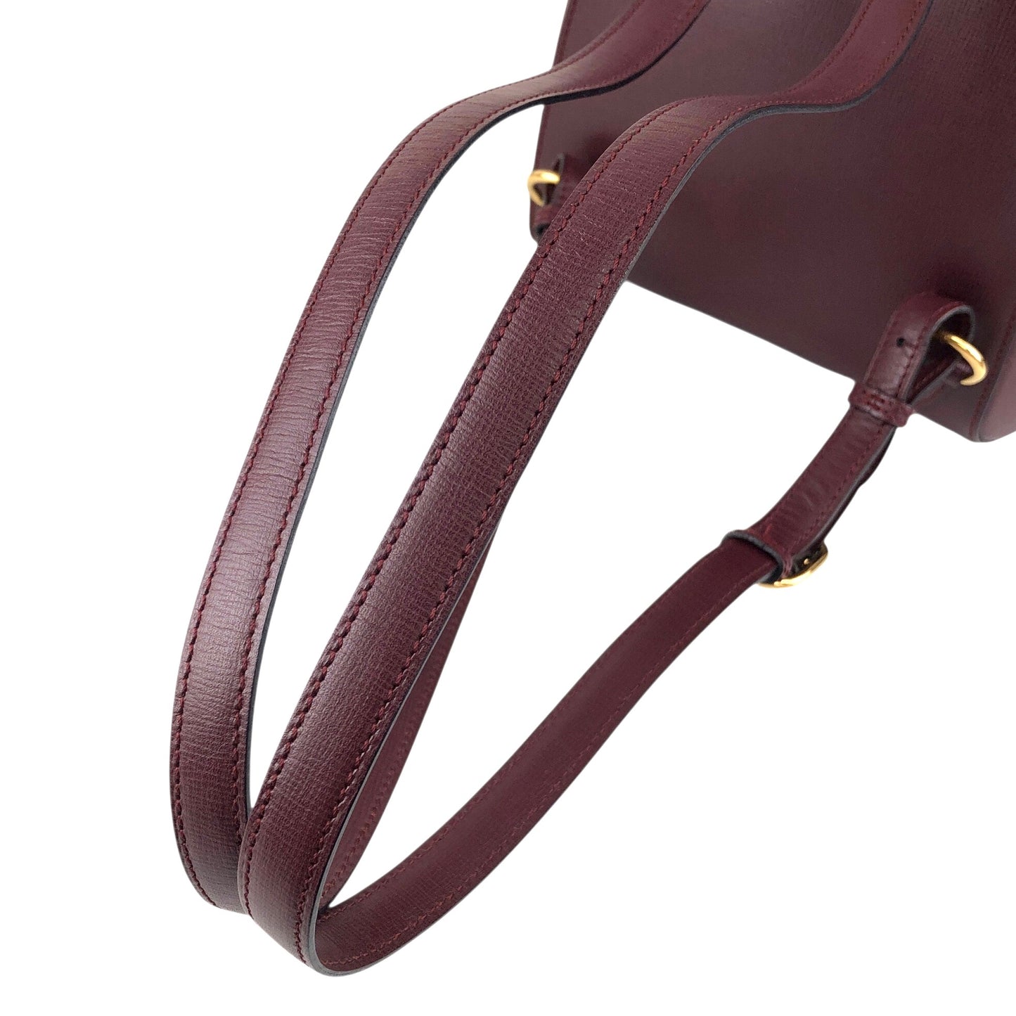 Cartier Turn Lock Backpack Bordeaux Vintage 4bx5iv