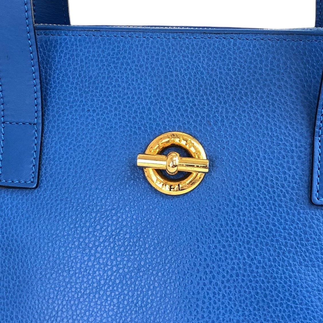 CELINE Toggle Clasp Shoulder bag Blue Vintage wbubna