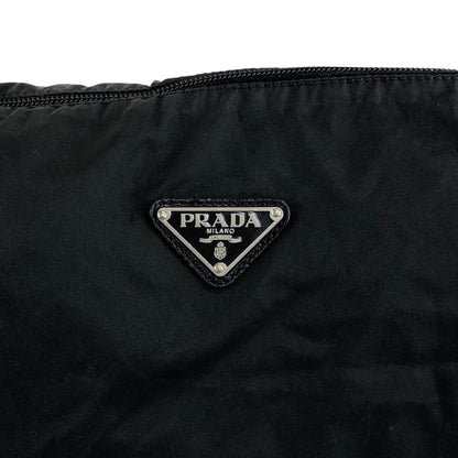 PRADA Triangle Logo Shoulder bag Black Vintage s733w2