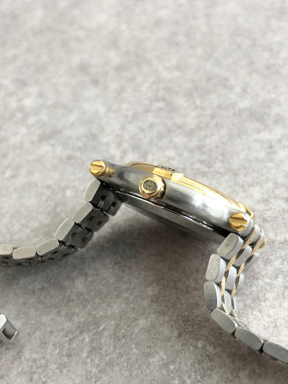 GUCCI Logo Watch Silver×Gold 9000L Vintage 4ba7ce