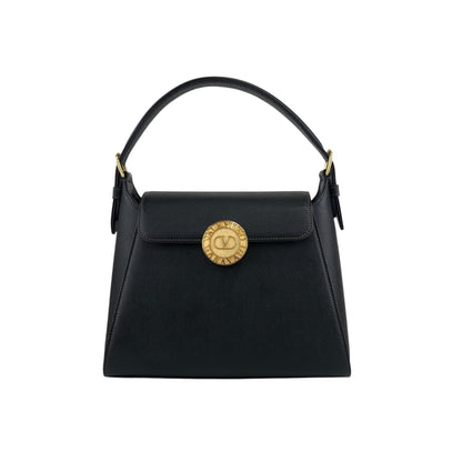 VALENTINO GARAVANI Logo Handbag Black Vintage exeyzp