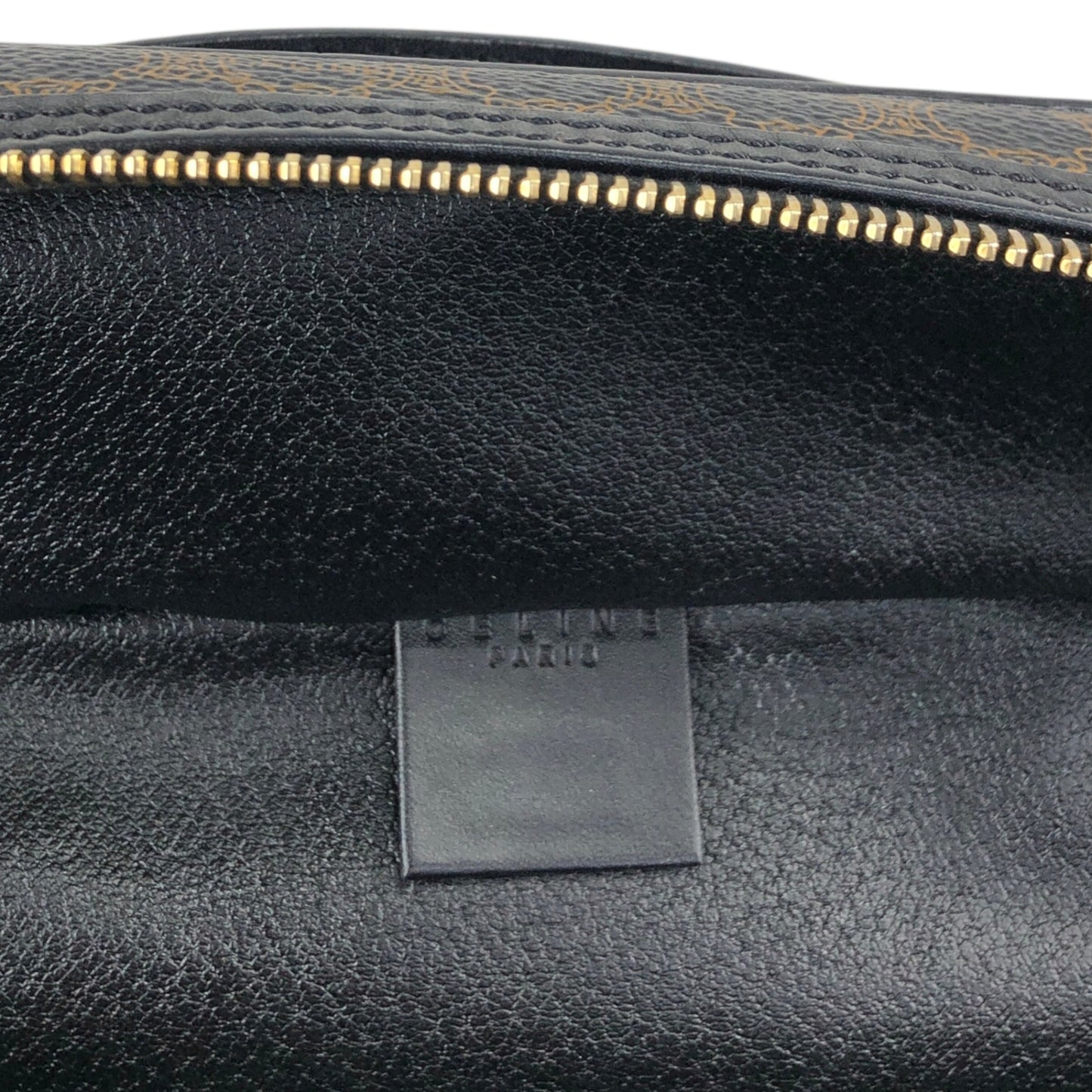 CELINE Macadam Blason Handbag Vanity bag Black Vintage x6aezr
