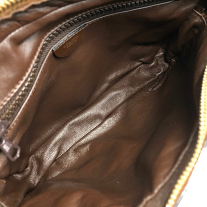 CELINE Gancini Shoulder bag Brown Vintage xdbhnp