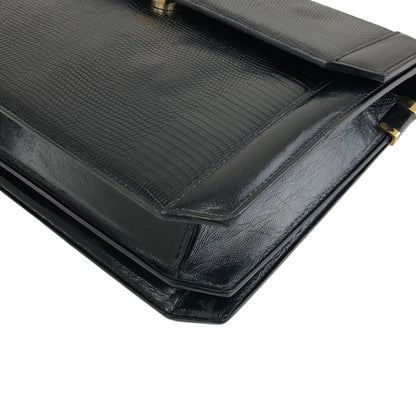 Yves Saint Laurent YSL Logo Shoulder bag Black Vintage 67eb7u