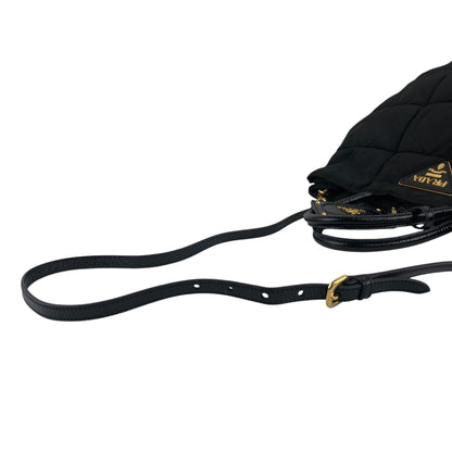 PRADA Triangle Logo Two-way Handbag Shoulder bag Black Vintage gj4fbh