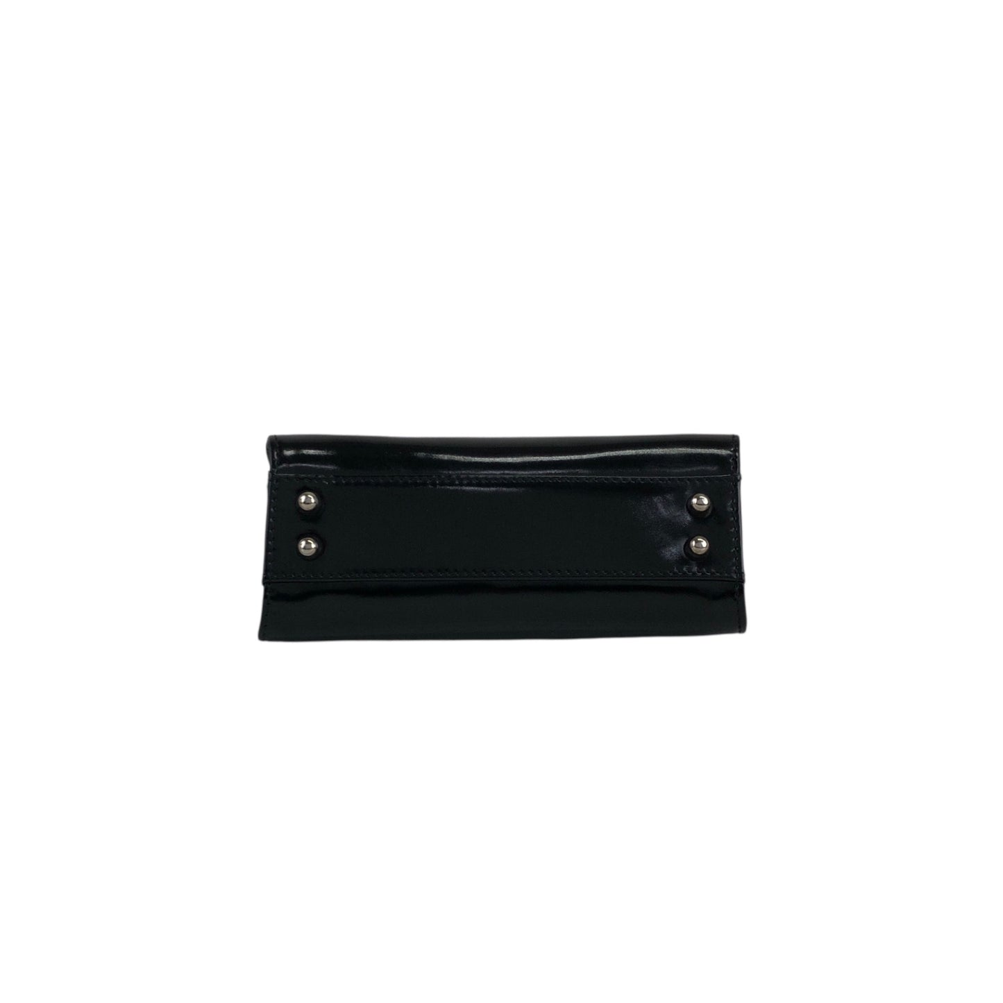 GUCCI Metal Clasp Handbag Black Vintage izypkv