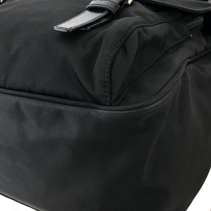 PRADA Triangle Logo Logo Motif Nylon Shoulder bag Black Vintage drwpjp