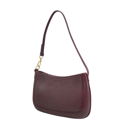 LOEWE Logo Embossed Small Handbag Bordeaux Vintage d75auv