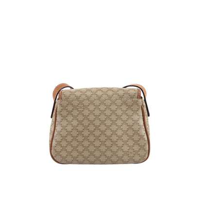 CELINE Macadam Blason Shoulder bag Beige Vintage xe5drh