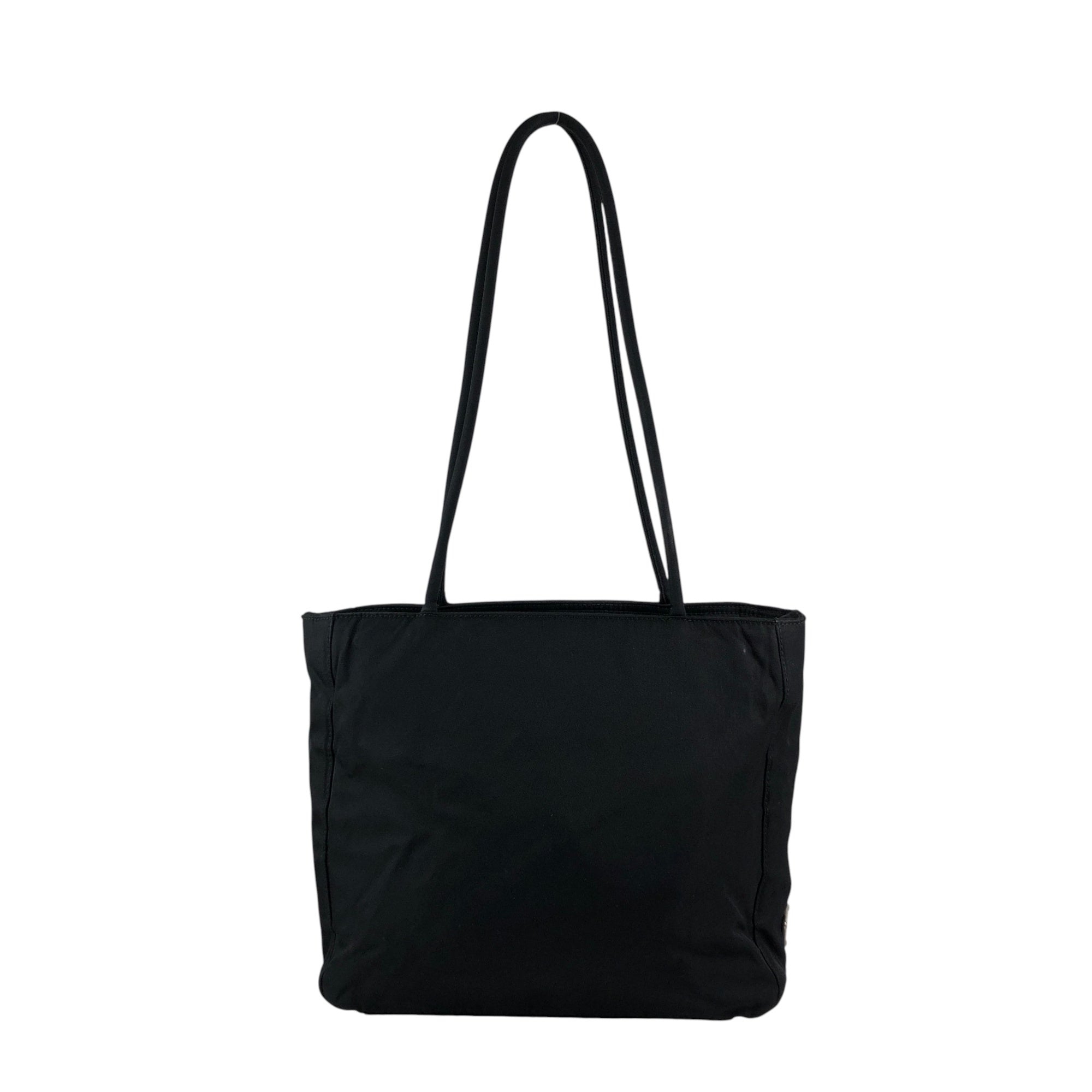 PRADA Tessuto Triangle Logo Totebag Black Vintage bfw3nz