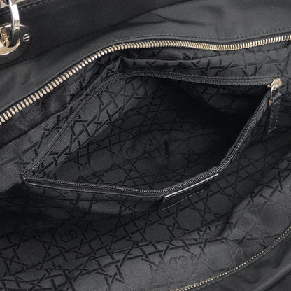 Christian Dior Cannage Logo Charm Handbag Black Vintage bceacw