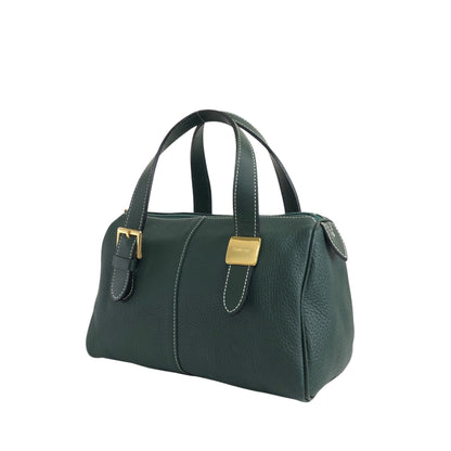 BURBERRY Boston bag Handbag Green Vintage kmfkyj