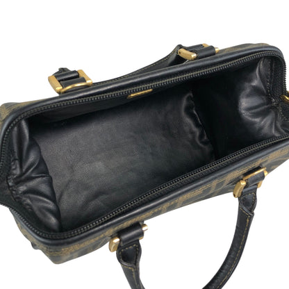 FENDI Zucca Two-way Small Boston bag Shoulder bag Black Vintage prhk66
