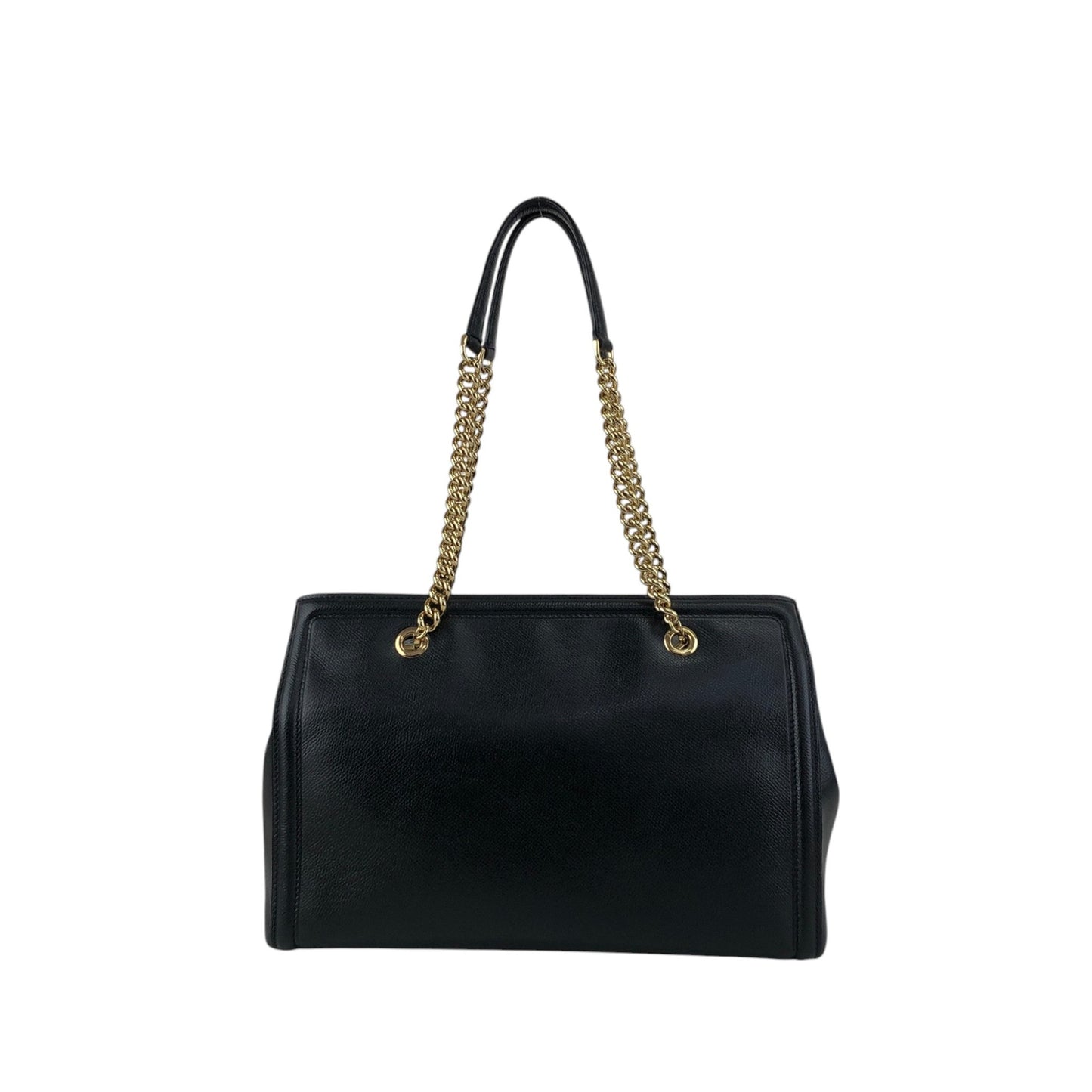 Salvatore Ferragamo Vala Chain Shoulder bag Handbag Black Vintage 3bmif6