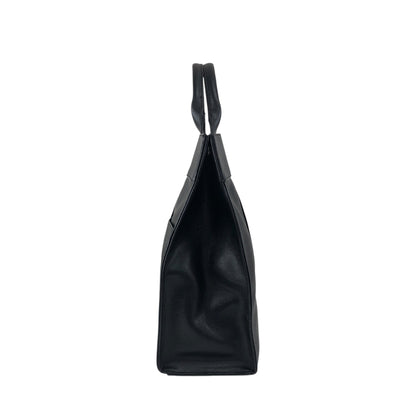 Yves Saint Laurent Logo Handbag Black Vintage 7pcndx