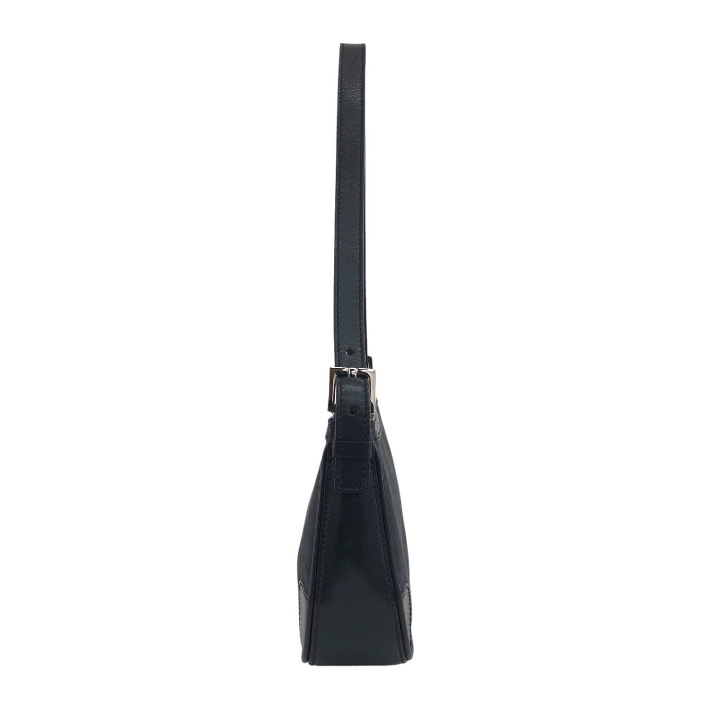 CELINE Macadam Shoulder bag Hobobag Black Vintage ddgif4