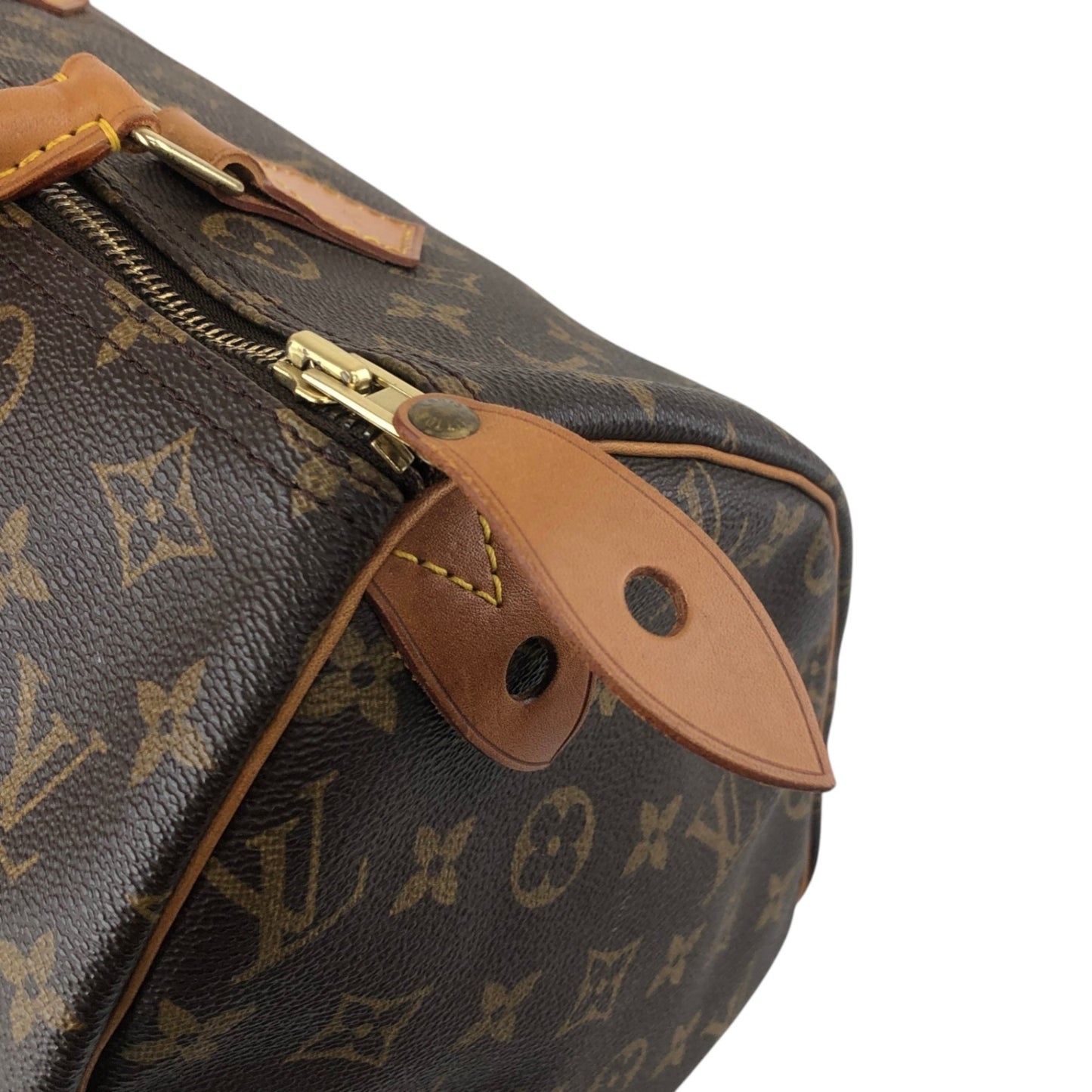 LOUIS VUITTON Monogram Handbag Boston bag Brown Vintage y2vg3b
