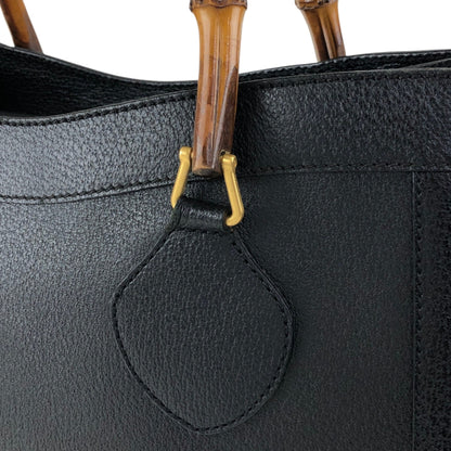 GUCCI Bamboo   Handbag Black 002・1095・0260 Vintage spzj7v