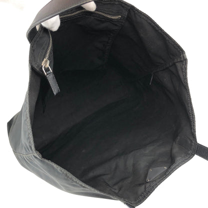 PRADA Tessuto Triangle Logo Totebag Black Vintage znncse
