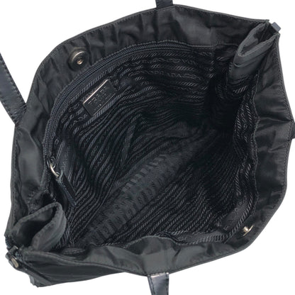 PRADA Triangle Logo Totebag Black Vintage jjxkrt