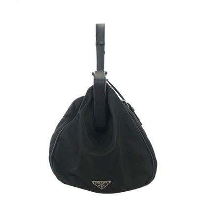 PRADA Triangle Logo Nylon Leather Boston bag Doctors bag Black Vintage cwki7t