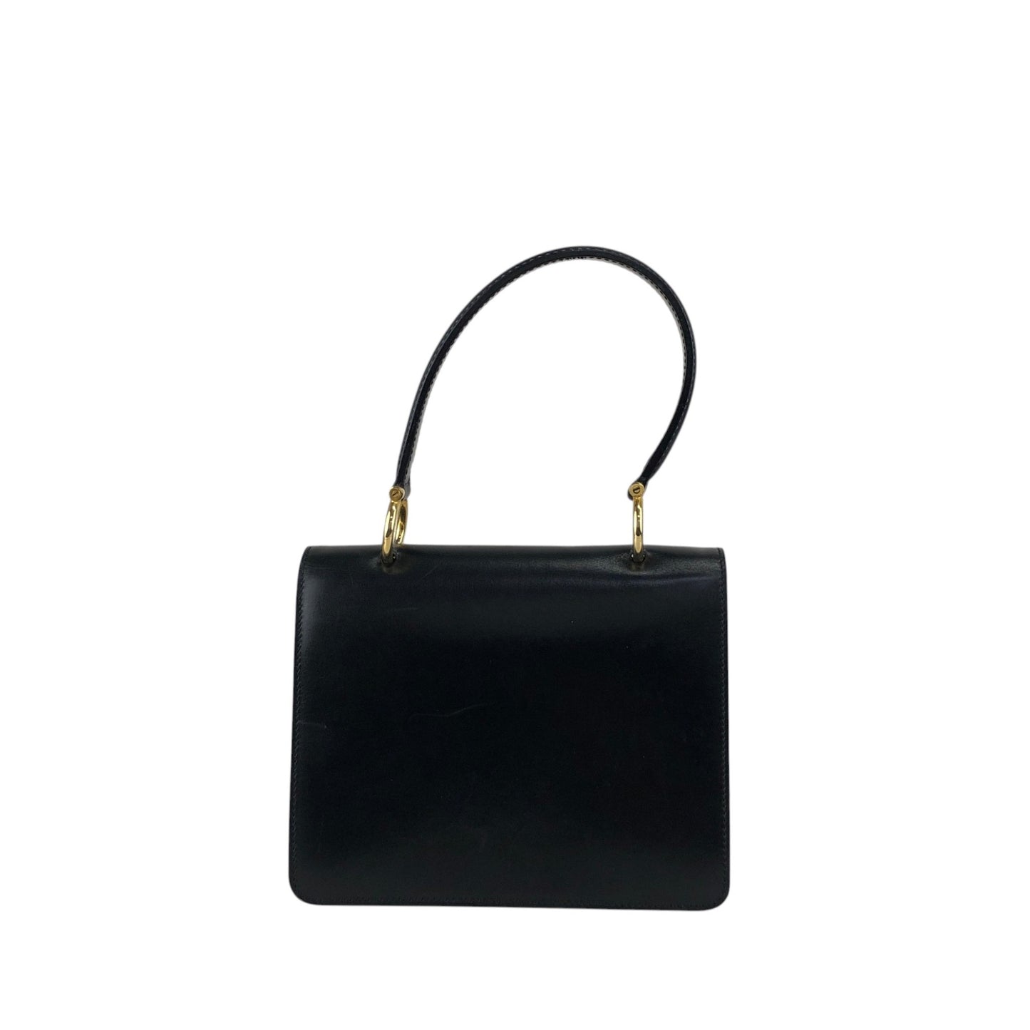 CELINE Gancini Handbag Black Vintage pvi8pi