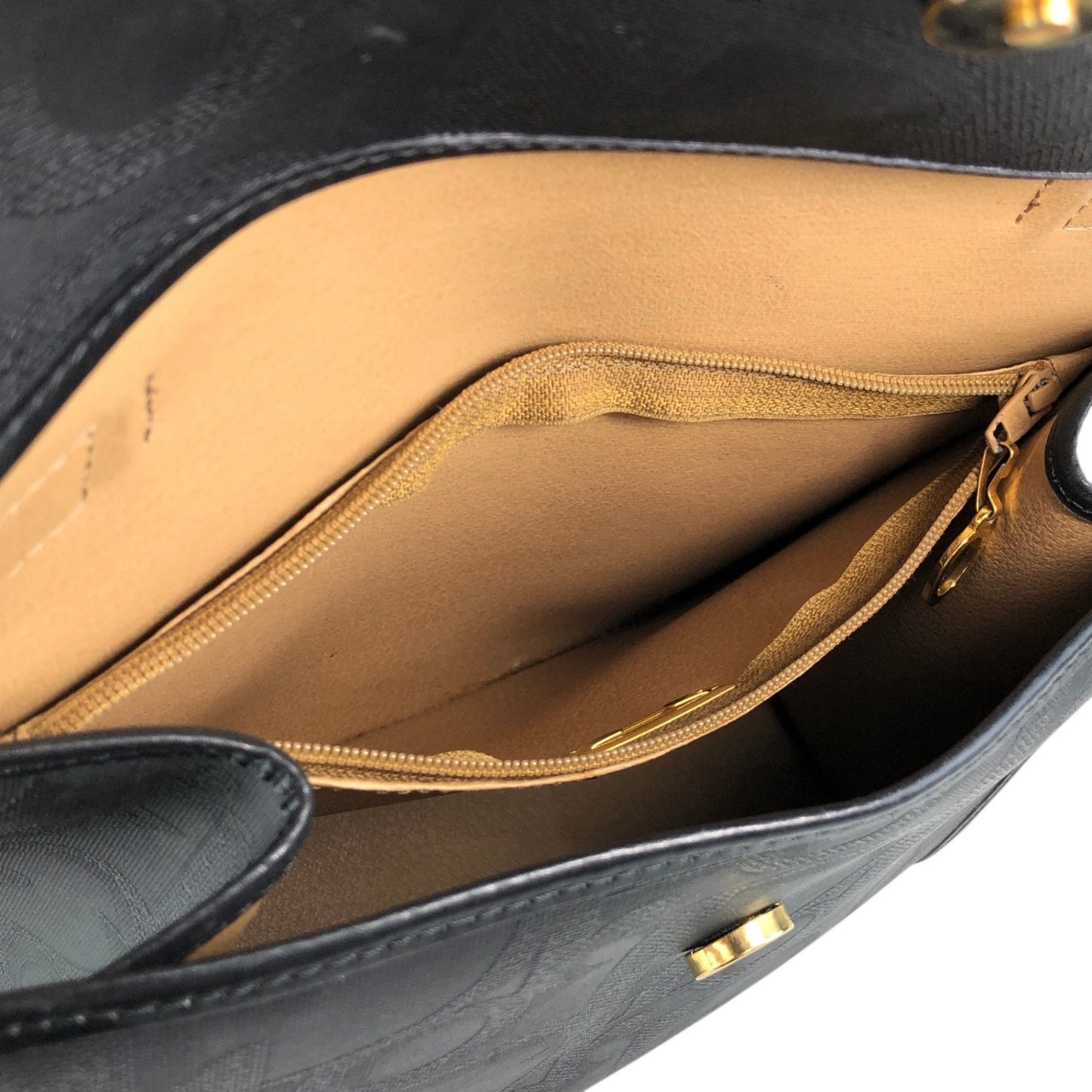 Christian Dior Trotter Logo Two-way Handbag Shoulder bag Black Vintage x7s3ai