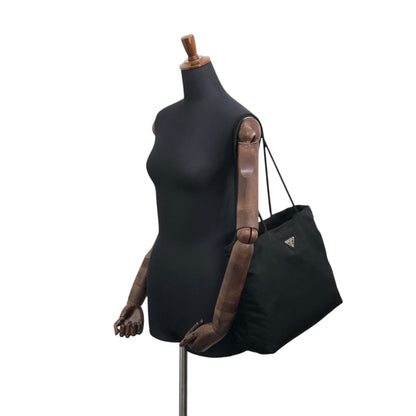 PRADA Tessuto Triangle Logo Totebag Black Vintage rp4ywn
