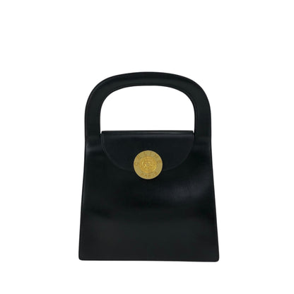 CELINE Top Handle Handbag Black Vintage f4rr4a