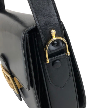 CELINE Horse Carriage Shoulder bag Black Vintage rx5dkd