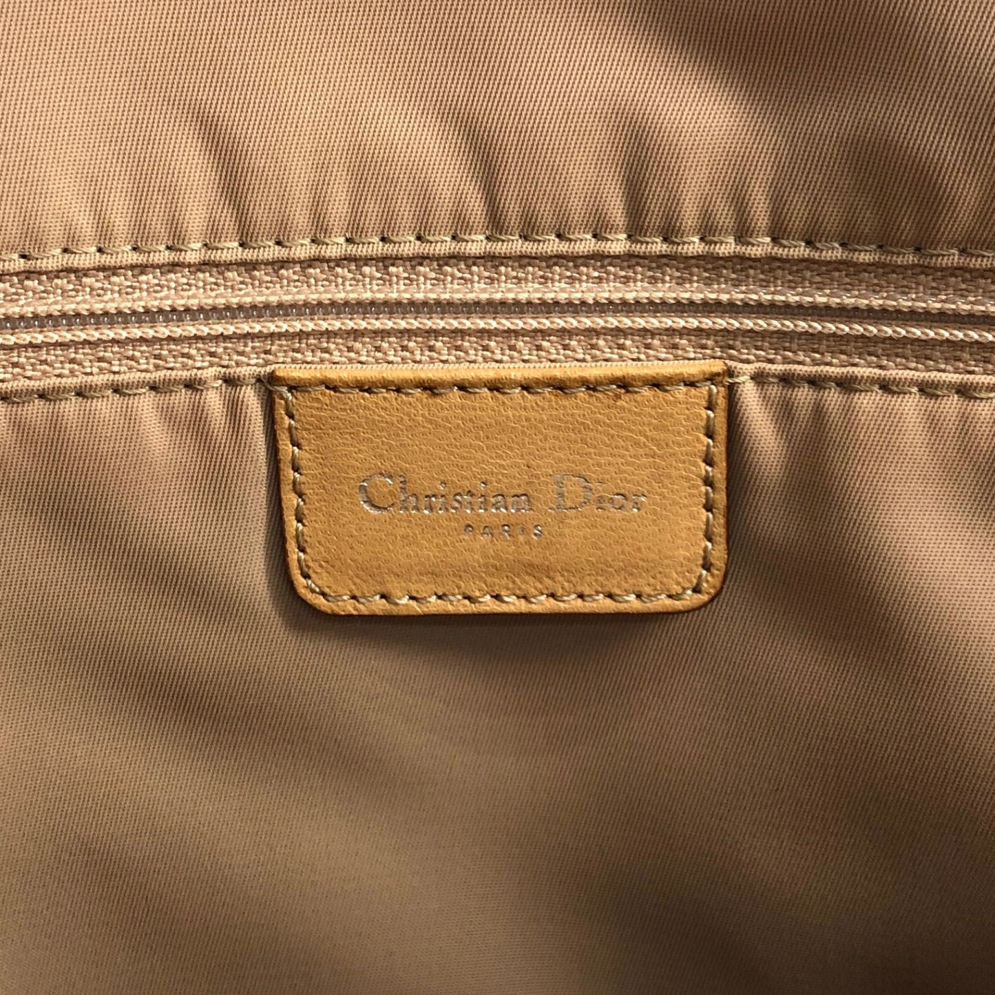 Christian Dior Trotter Handbag Totebag Beige Vintage tniizt