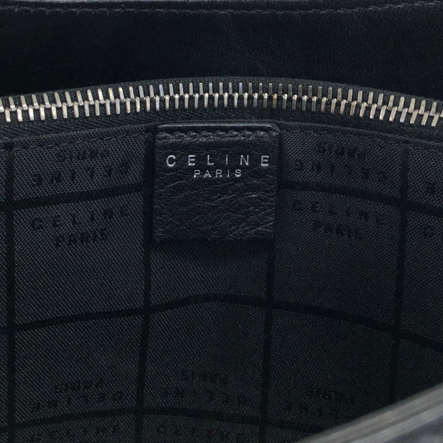 CELINE Gancini Shoulder bag Black Vintage 4cxdup