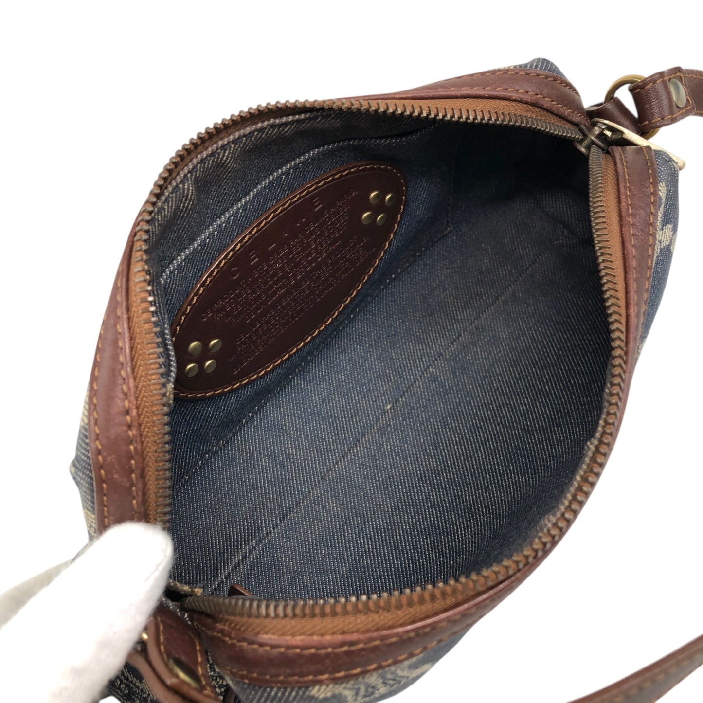 CELINE Paris Macadam Handbag Indigo Vintage 5tscu3