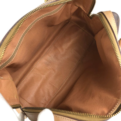 CELINE Macadam Blason Small Boston bag Handbag Brown Vintage tudkhm