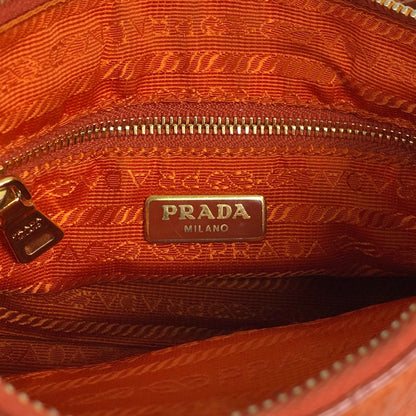 PRADA Logo Small Shoulder bag Camel Vintage ba47rx